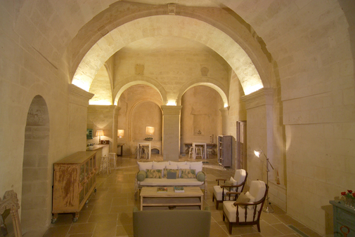Lobby of the L'hotel in Pietra - The ancient Church of S. Giovanni, XIII S
